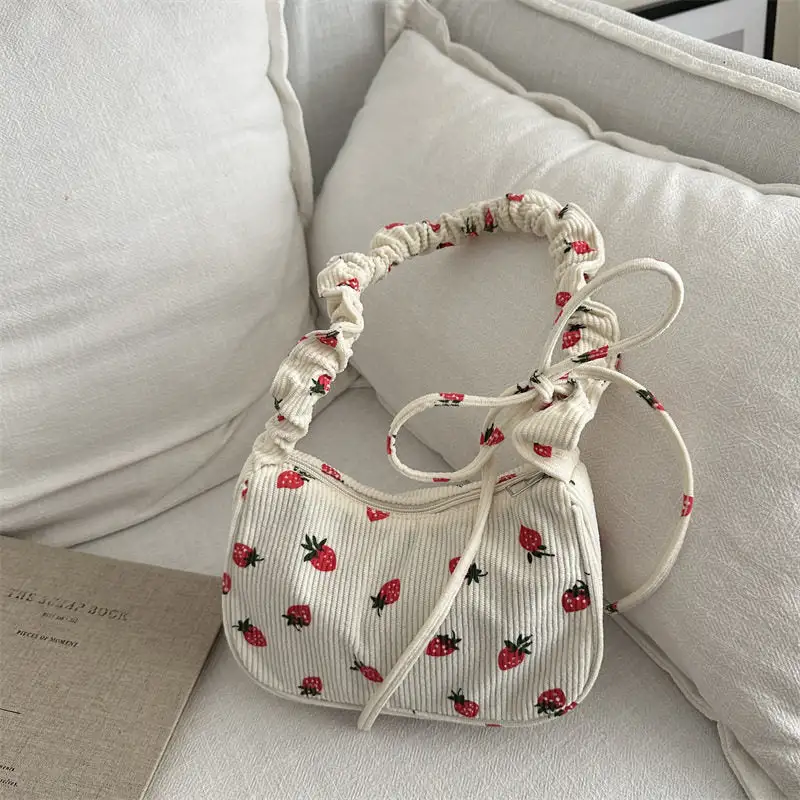 Strawberry Straw Casual Crossbody Bag
