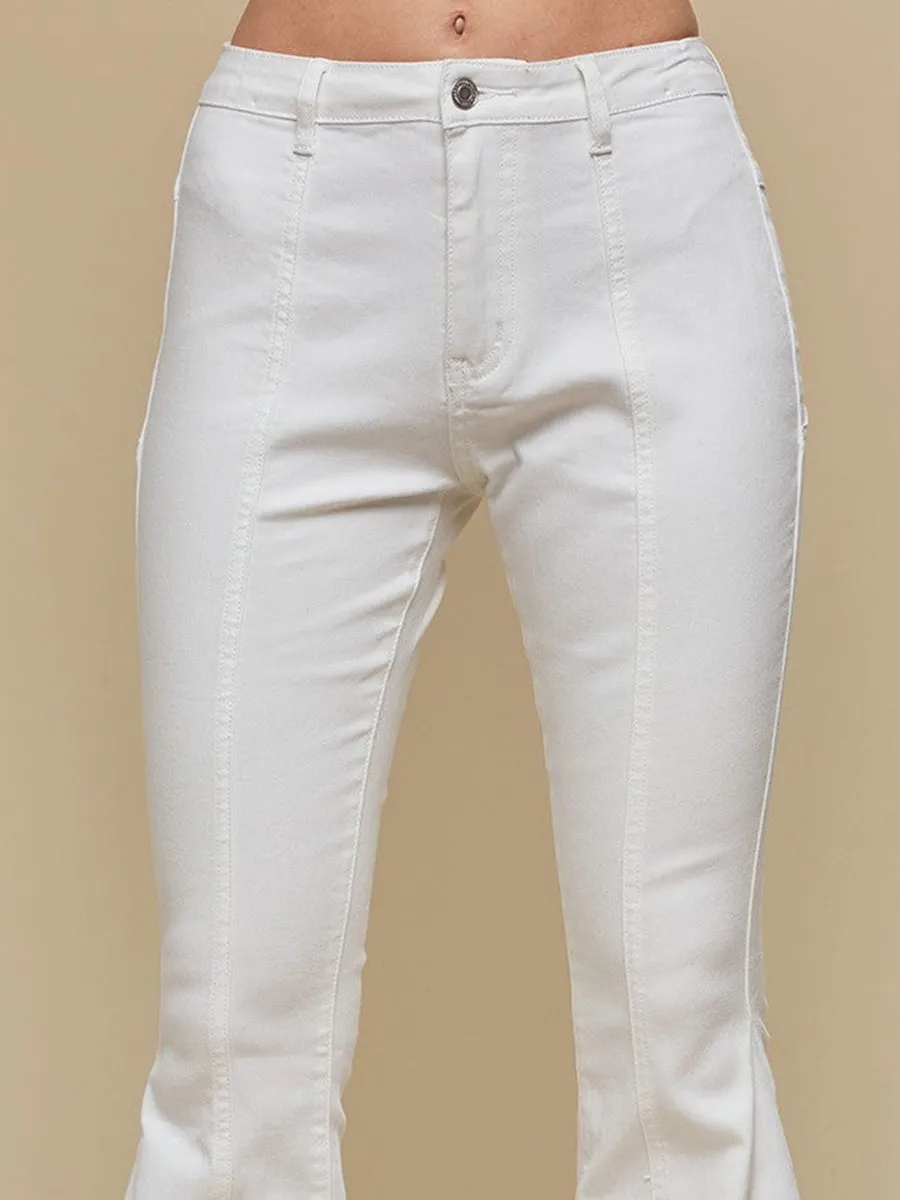 White Super Flare Jeans