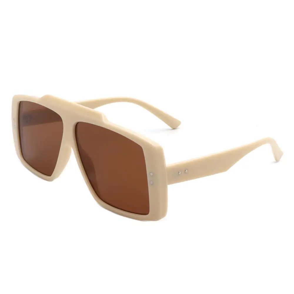 Modern Square Flat Top Frame Sunglasses