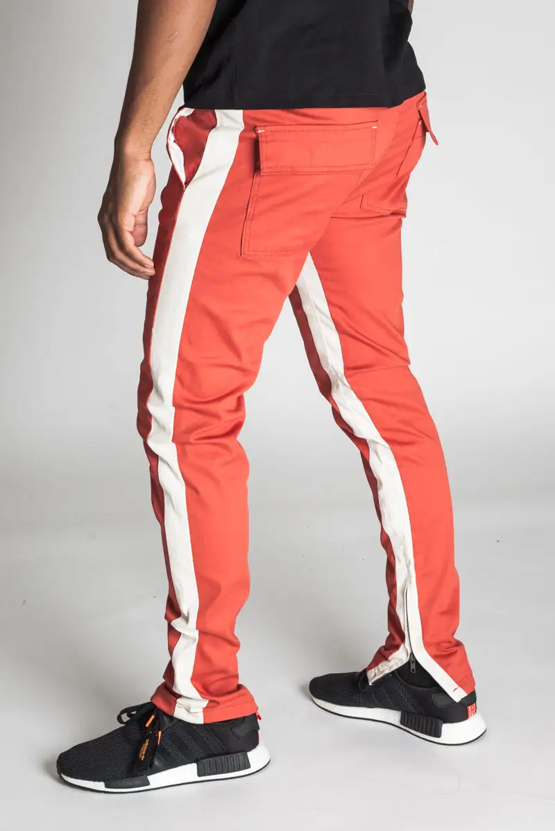 Men's Relaxed Skinny Raw Hem Track Pants