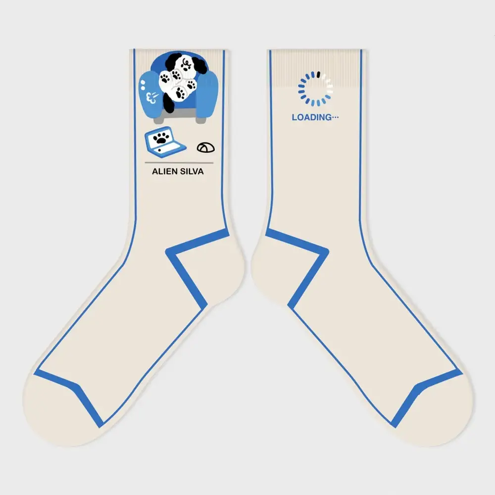 Lazy Dog Loading Crew Socks
