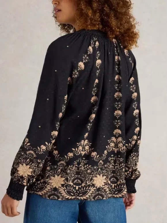 V-Neck Embroidered Top