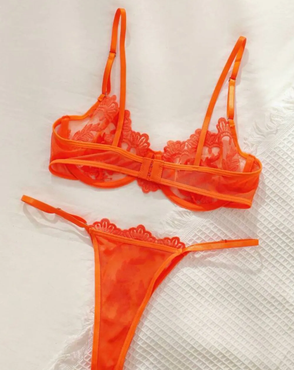Refined Floral Sheer Lingerie Set