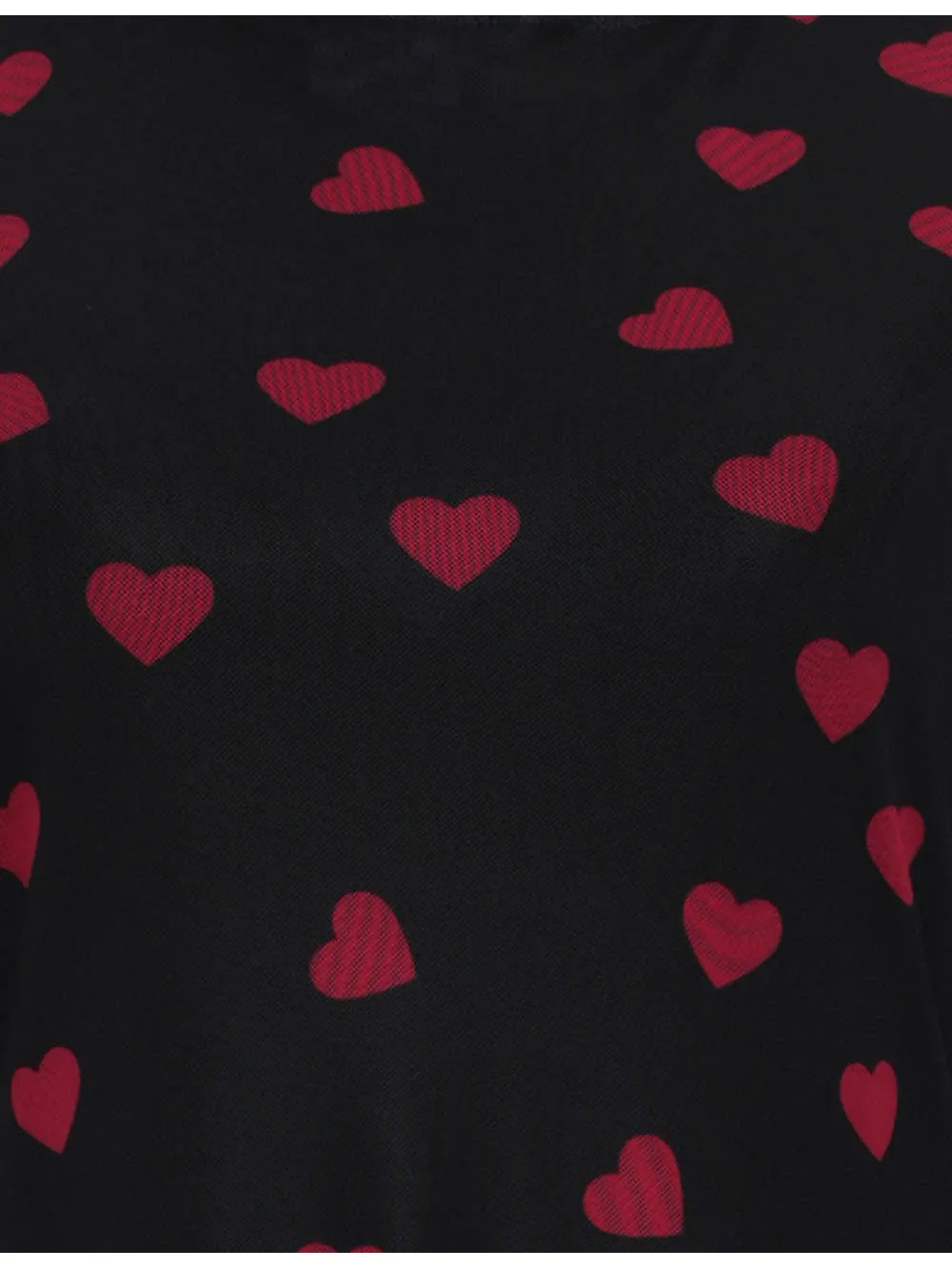 Open Back Valentine Heart Mesh Mini Dress
