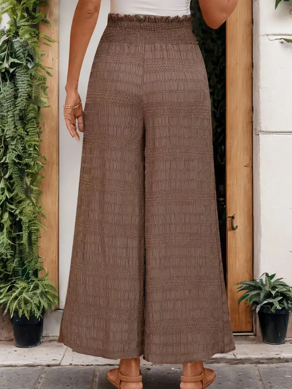 Clean Tie Waist Tie Detail Pants