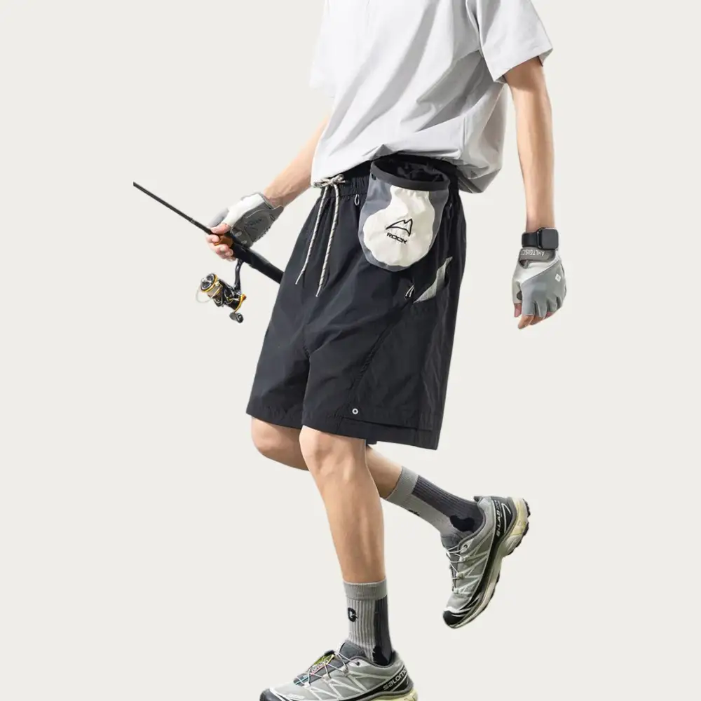 Refined Drawstring Side-Pocket Lightweight Men's Athletic Shorts
