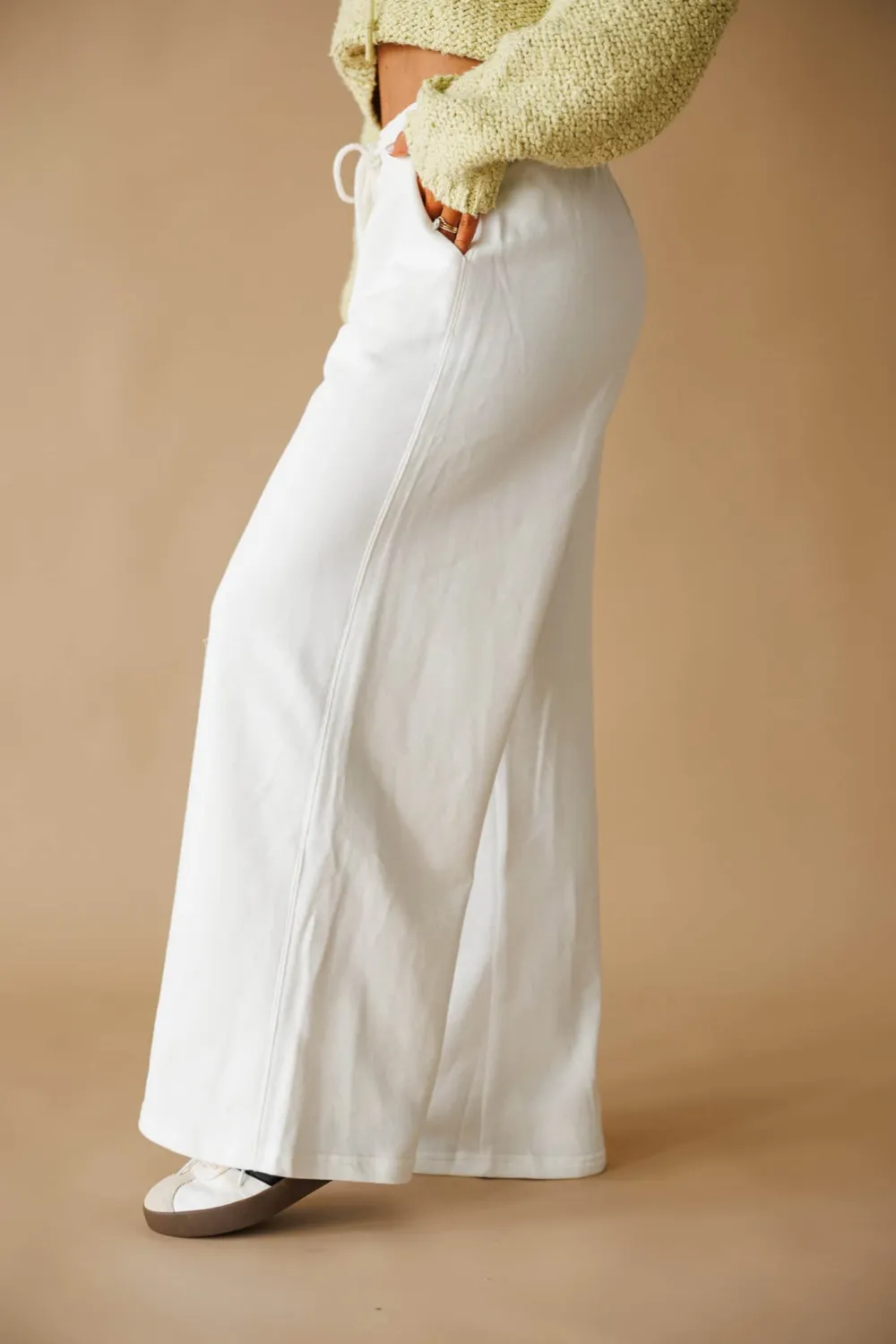 Wide-Leg Drawstring Pants