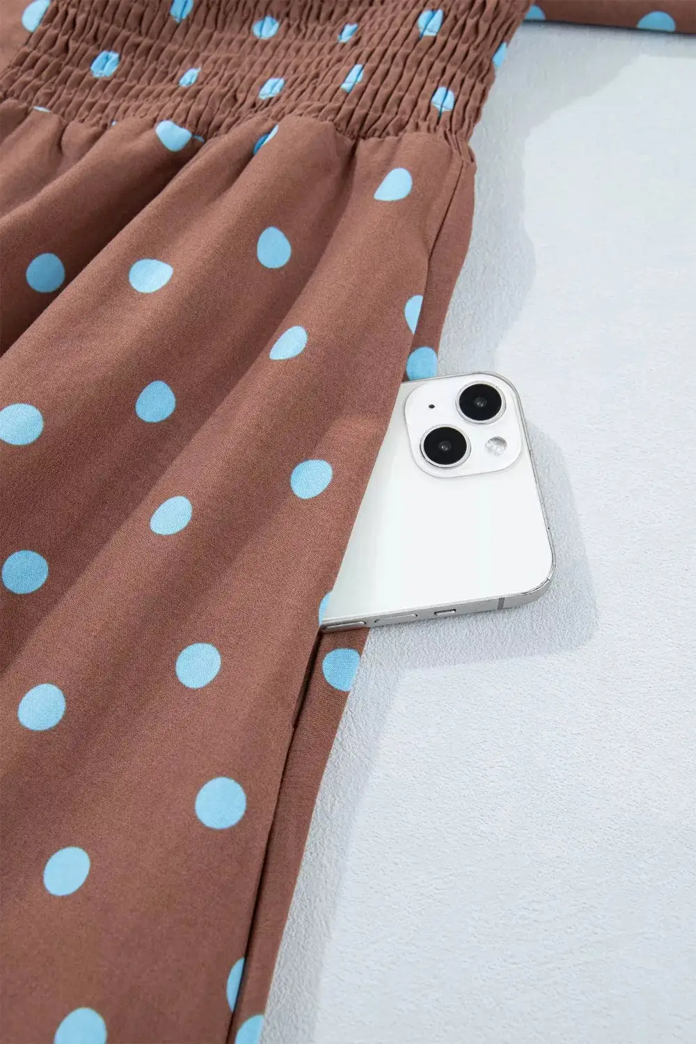 Polka Dot Zip Front Midi Dress