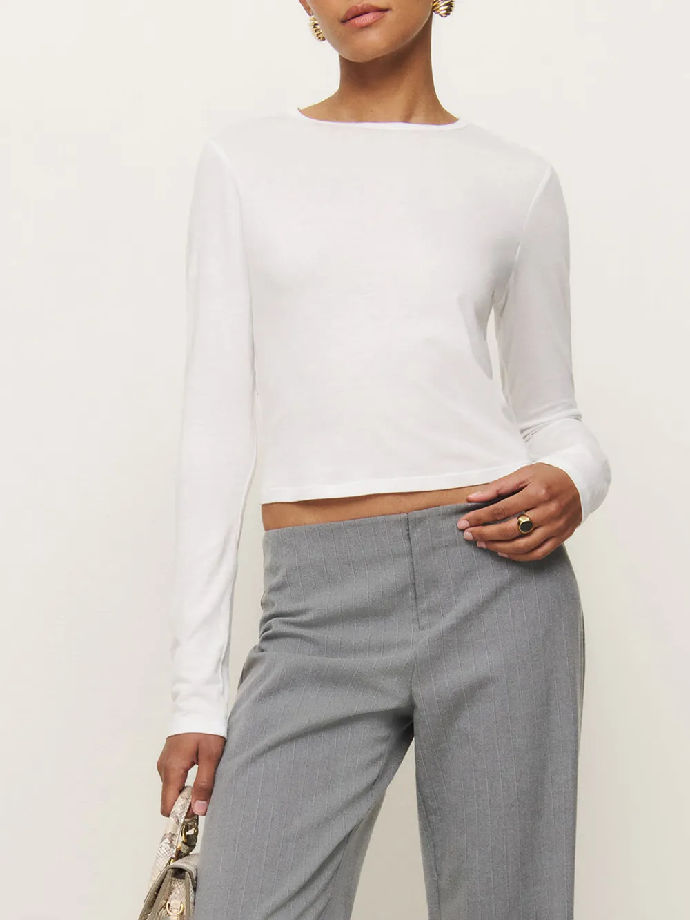 Slim Fit Crew Neck Long Sleeve Top