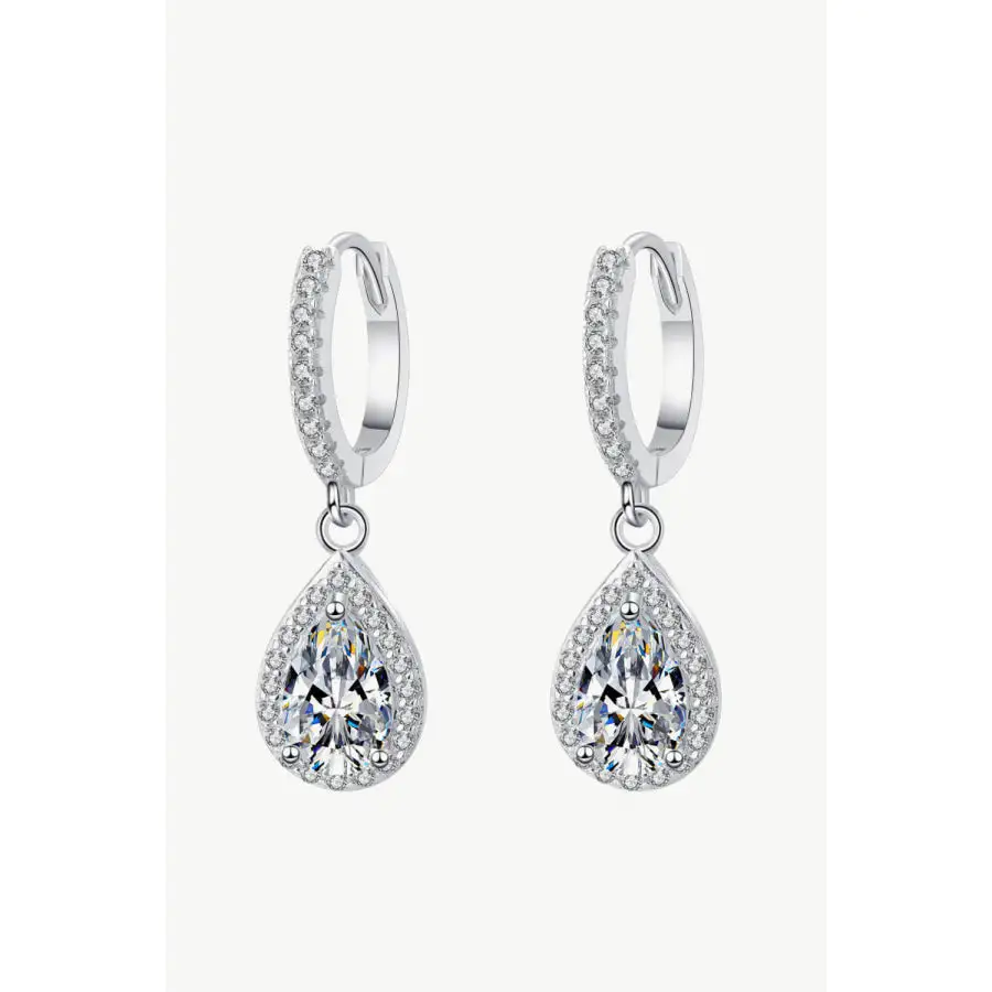 Classic Moissanite Teardrop Earrings
