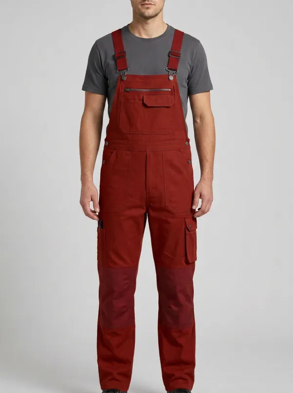 Men's Multi-Pocket Bib Work Overalls