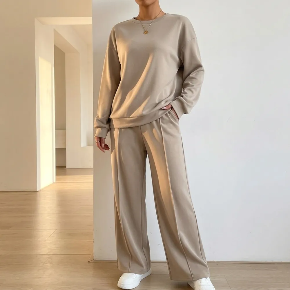 Soft Top Wide Leg Pants Set
