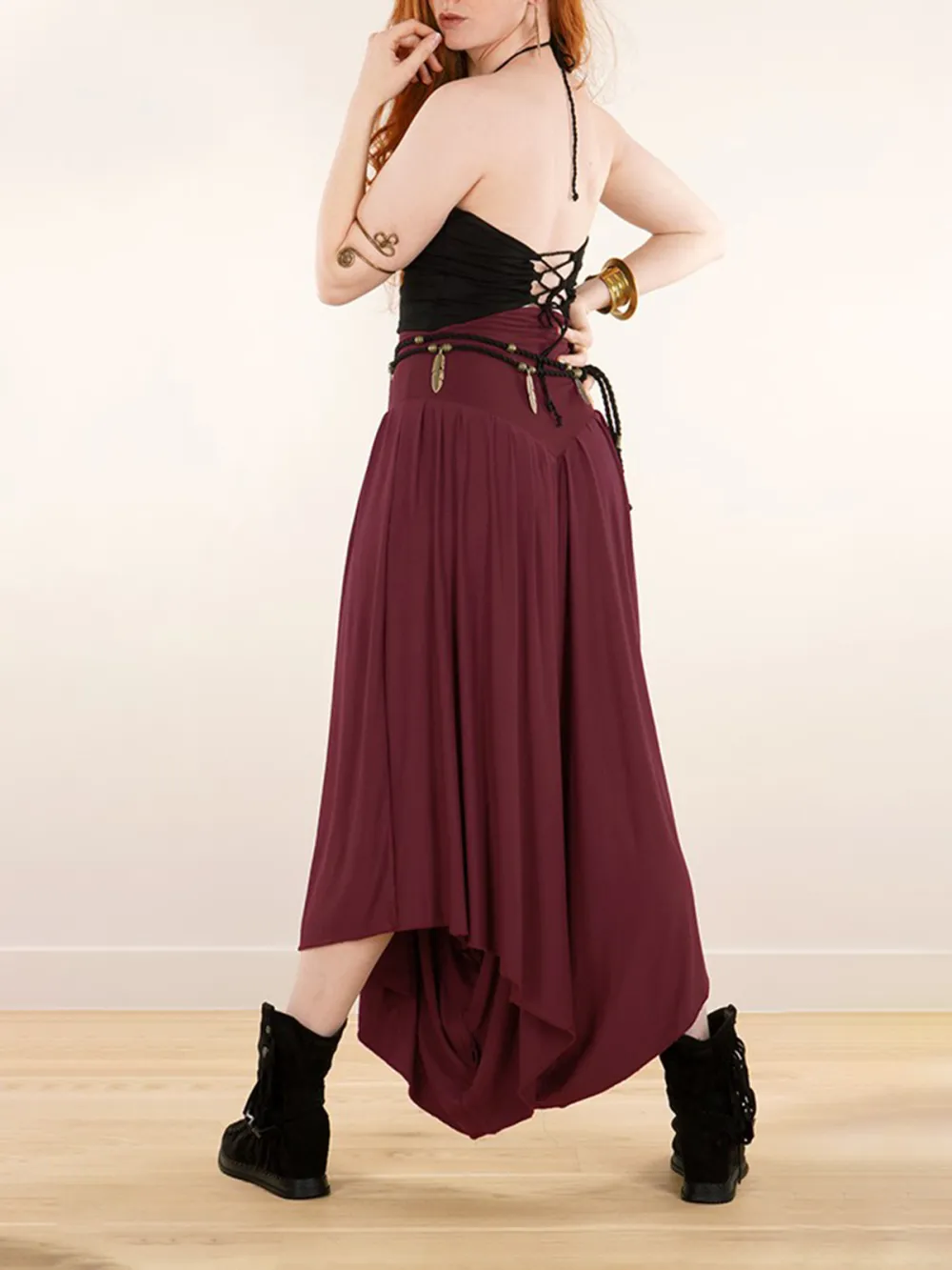 Skirted Harem Pant 2in1 Maxi Dress