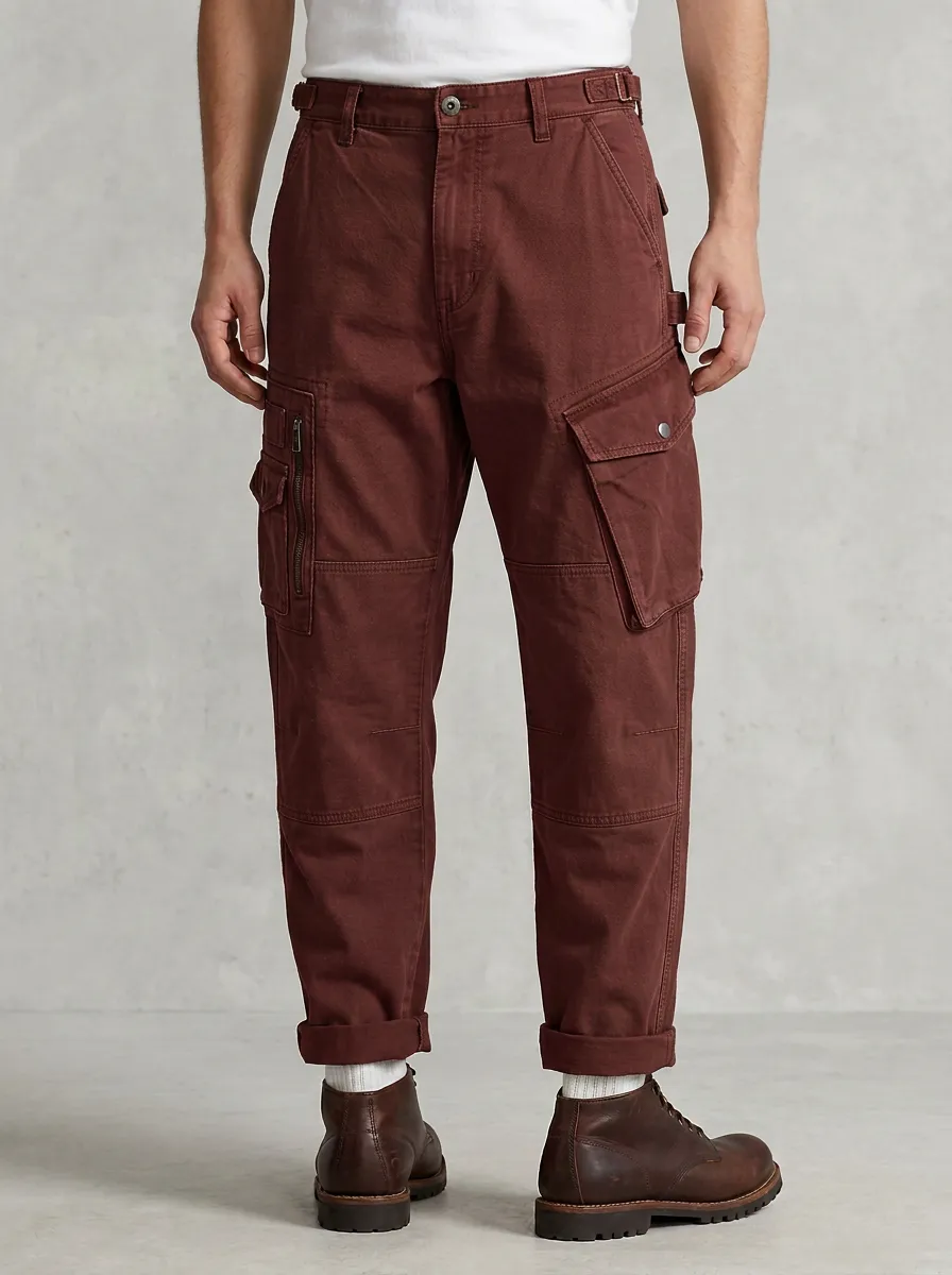 Men's Military Style Olive Green Multi-Pocket Cargo Pants