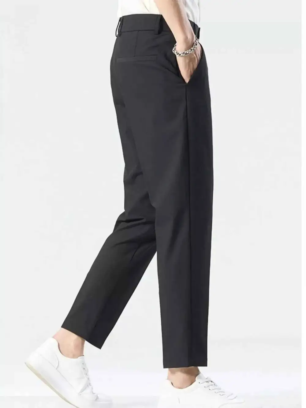 Straight-Leg Casual Pants