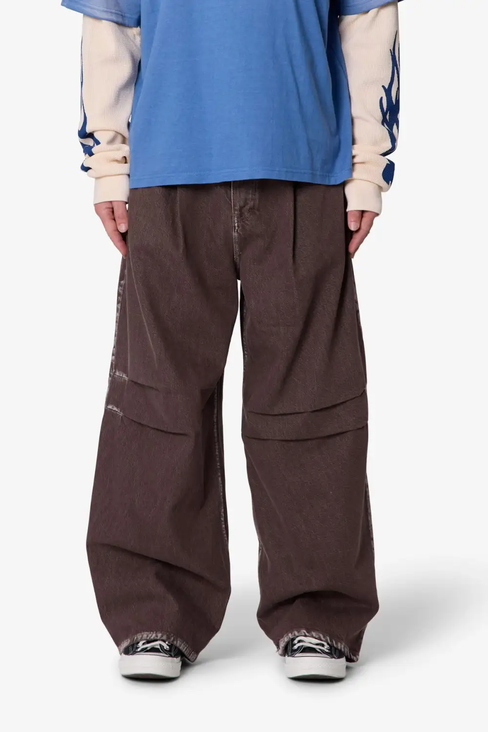 Everyday Raw Finish Pleated Jeans