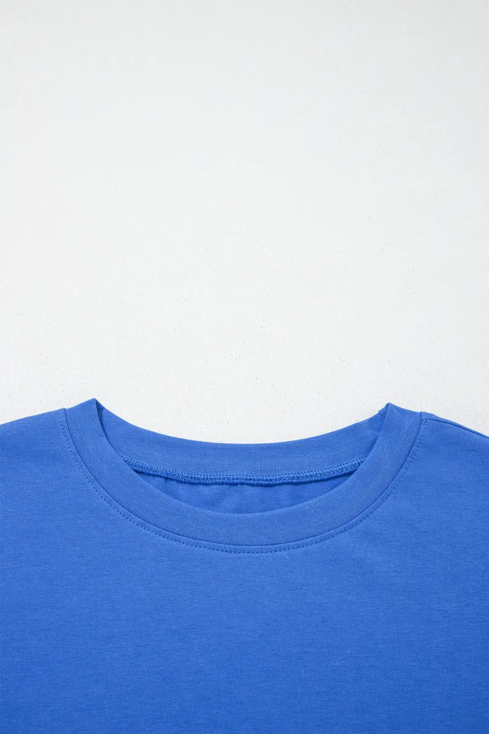 Crew-Neck Short-Sleeve Varsity Cotton T-Shirt