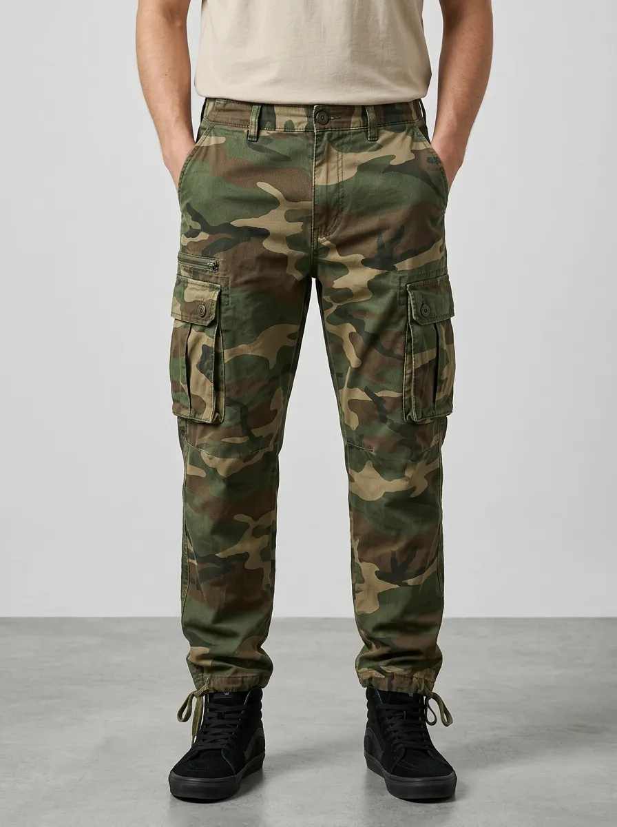 Field-Ready Camouflage Military-Inspired Camouflage Cargo Pants