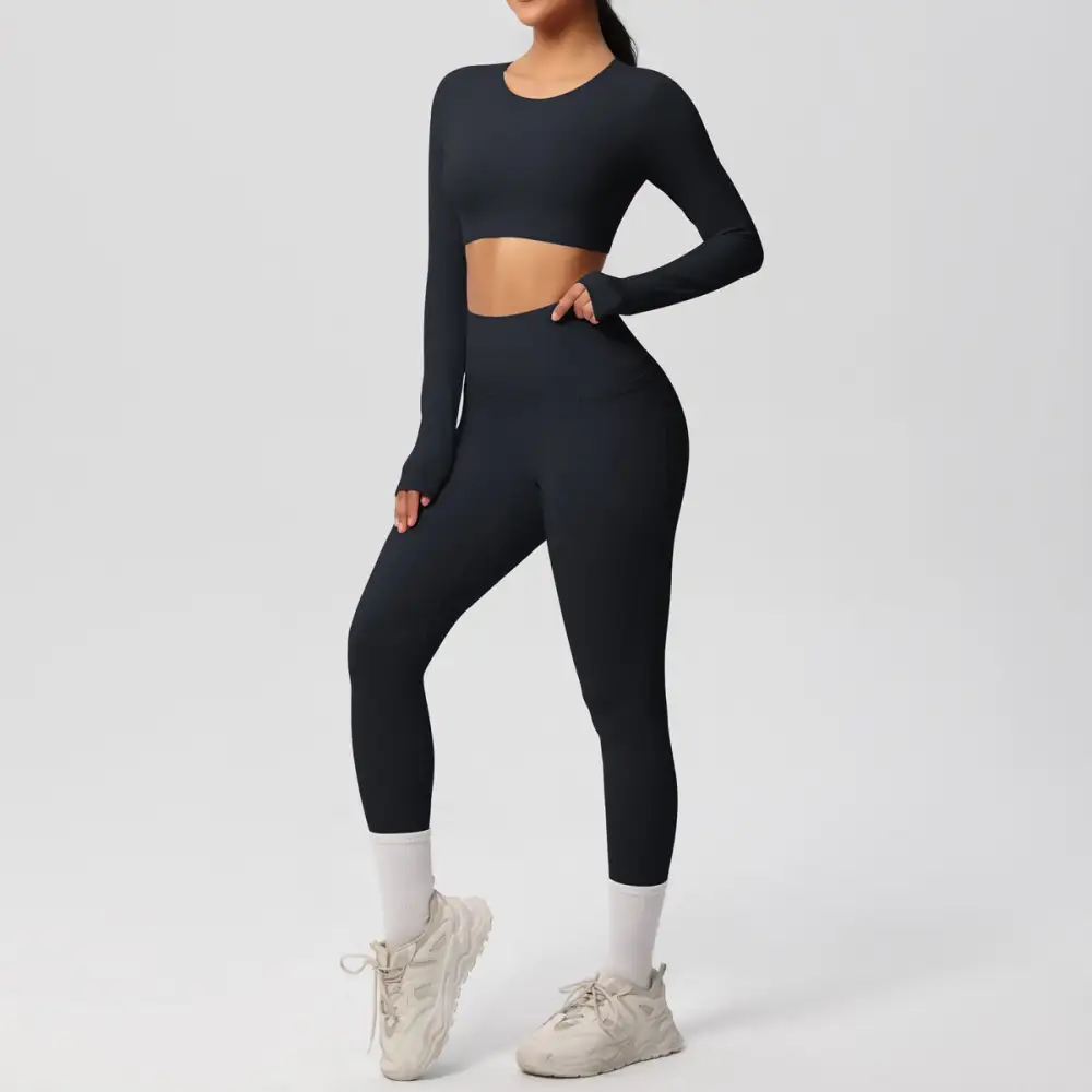 Brushed High-Waist Two-Piece Activewear Active Set