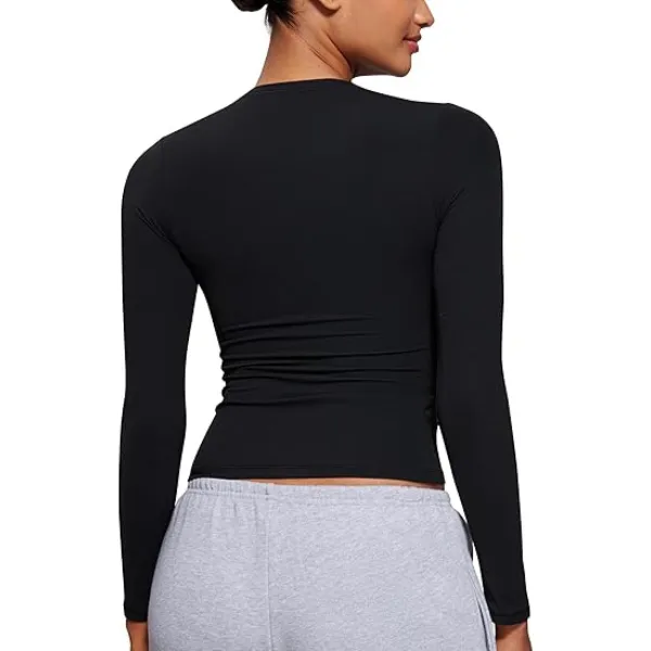 Long Sleeve Shirts for Women Soft Crew Neck Tight Tops