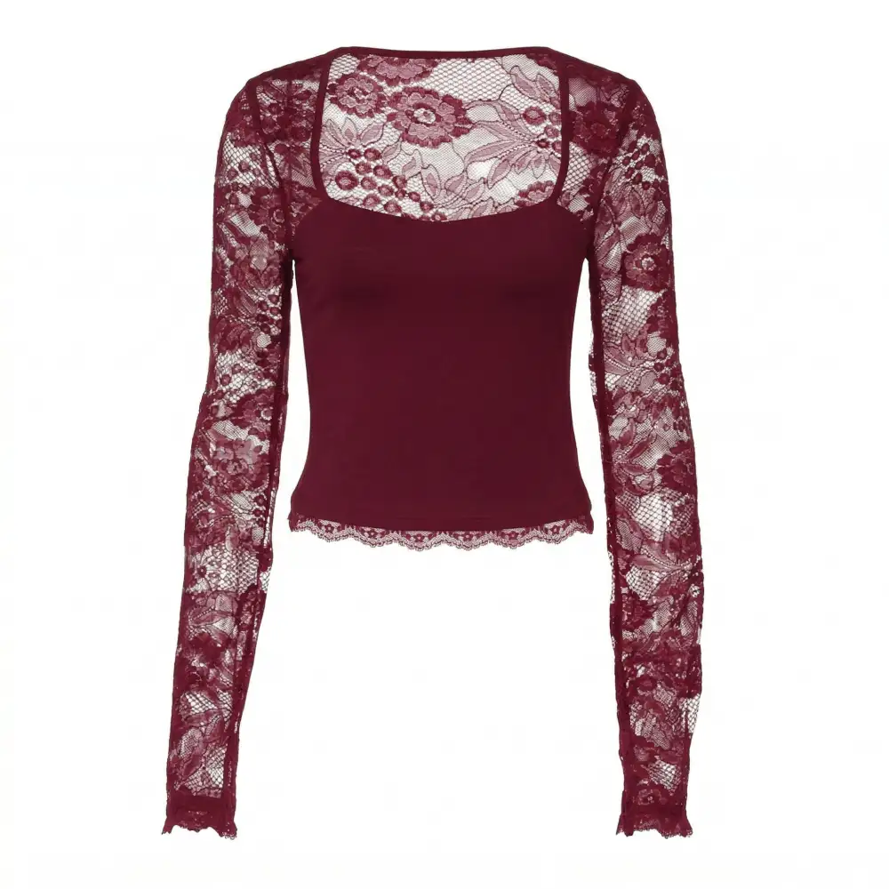 Floral Lace Sleeve Blouse