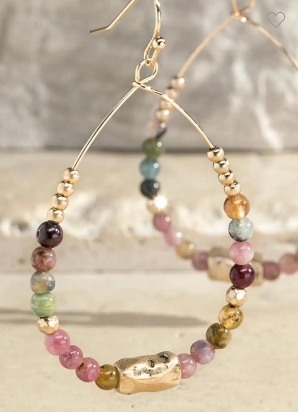 Beaded Hoops Fashion Earrings