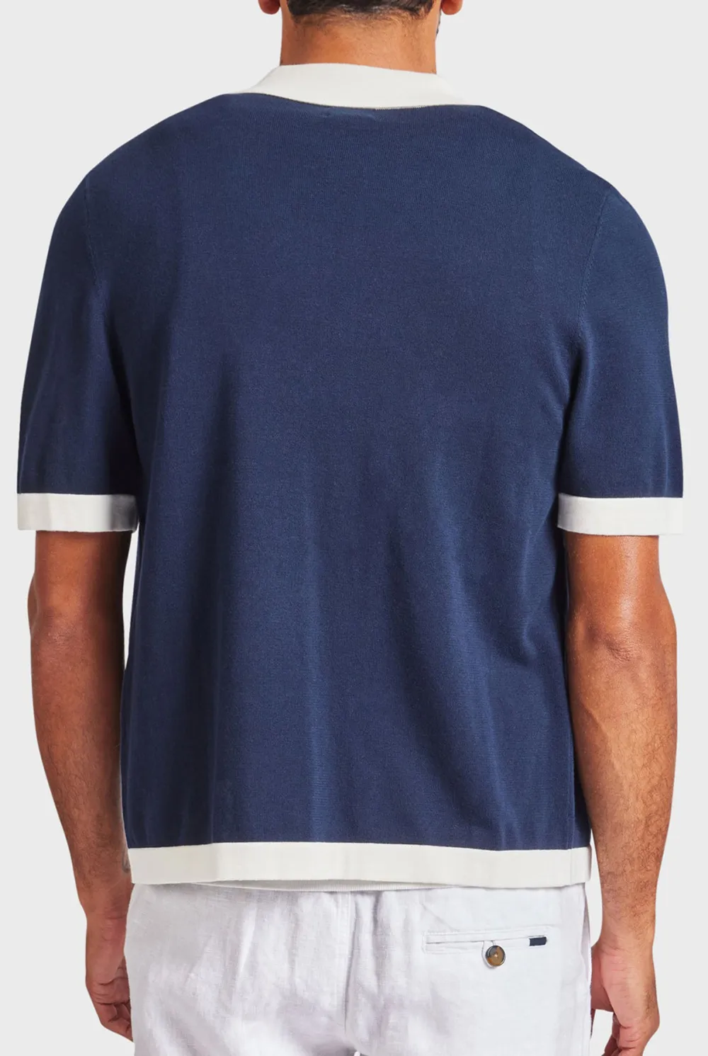 Stripe Knit Short Sleeve Shirt