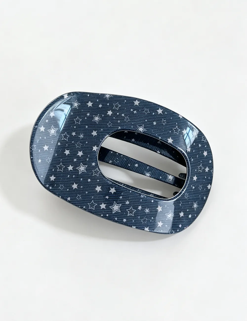 Polka Dot Print Oval Hollow Out Hair Hair Claw Clip