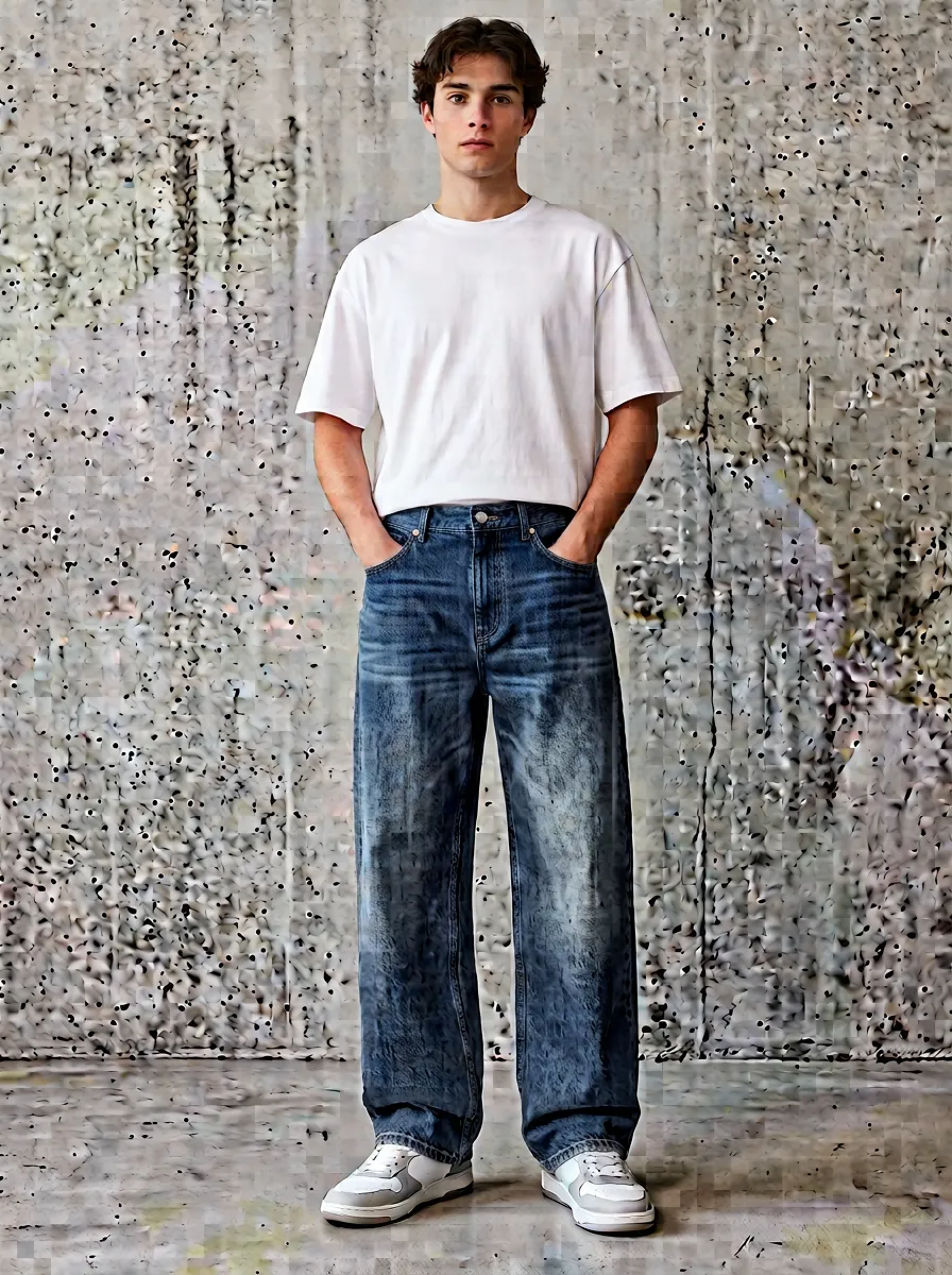 Men's Casual Loose Denim Jeans
