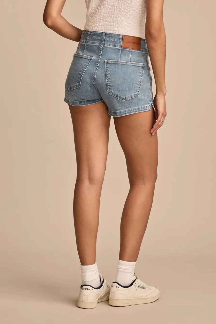 Blue High Rise Short