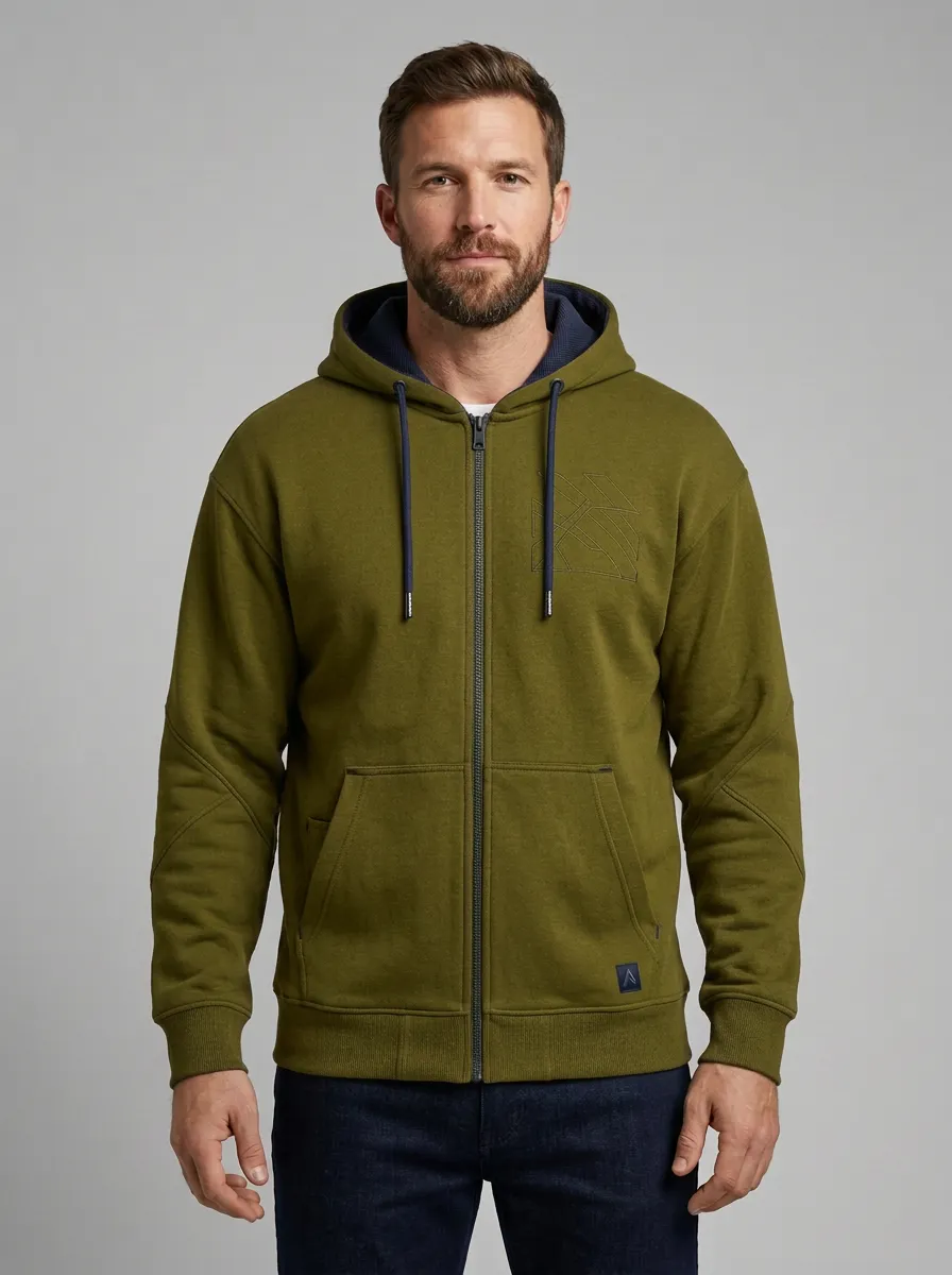Athletic Embroidered Zip-Up Edit Men's Sport Jacket