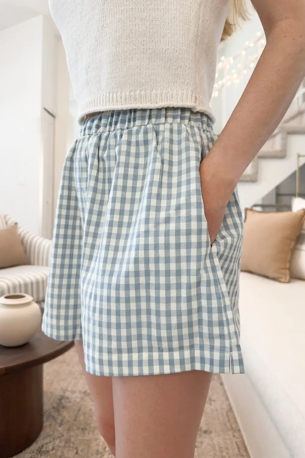 Laid Back Soft Gingham Shorts
