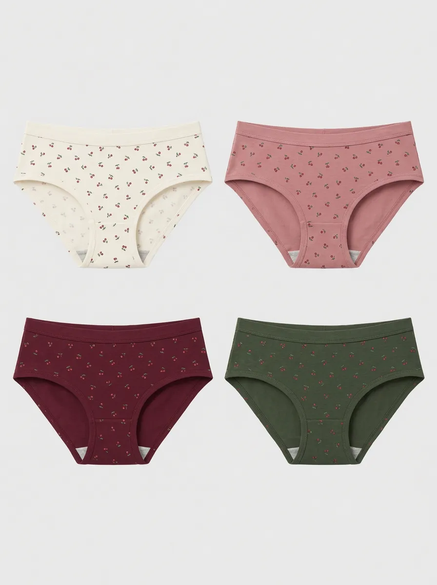 Women's Cherry Print Classic Briefs Multi-Pack
