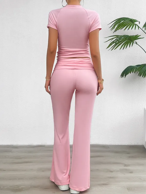 Clean Slim Fit Short Sleeve Long Shorts