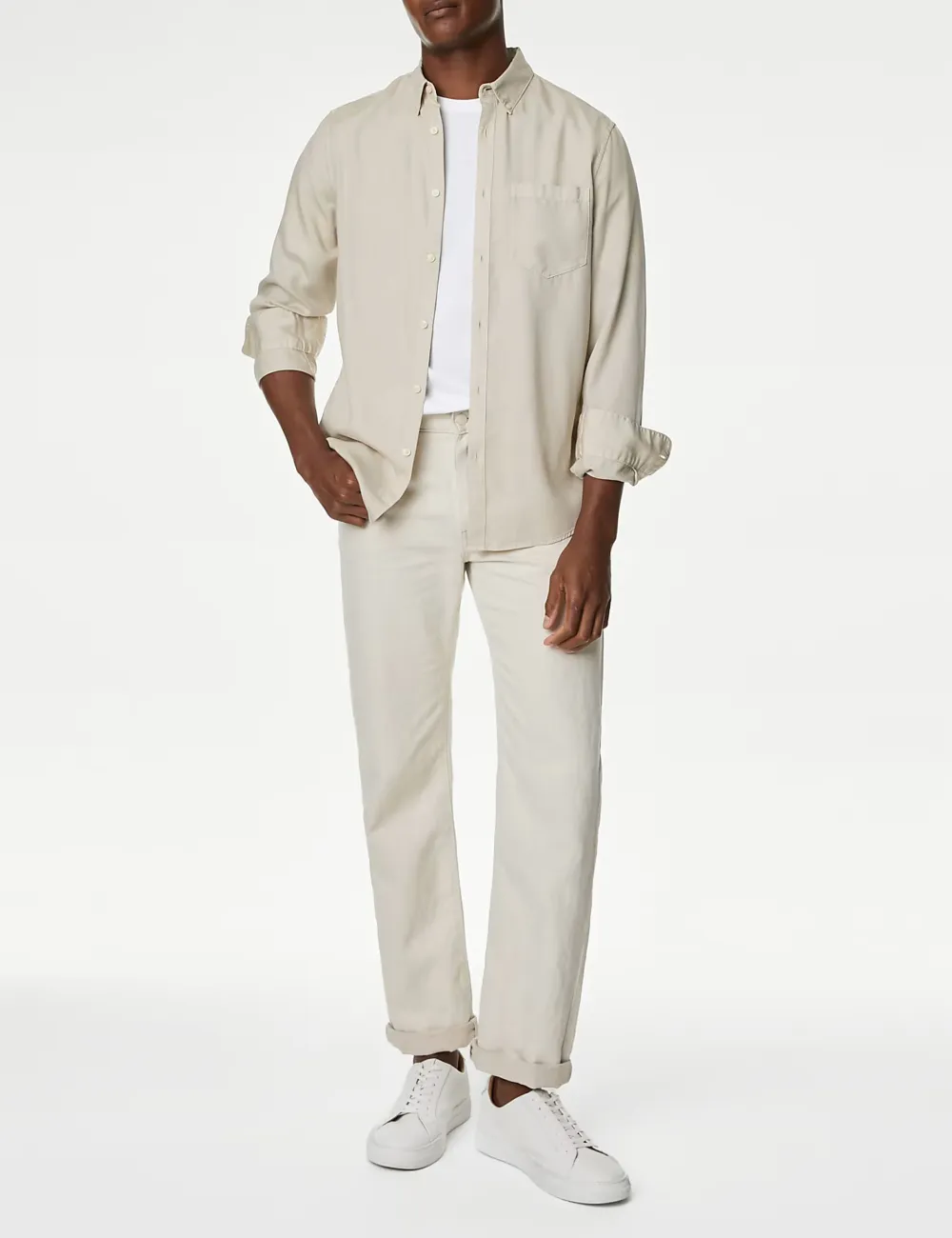 Solid Color Cotton T-shirt