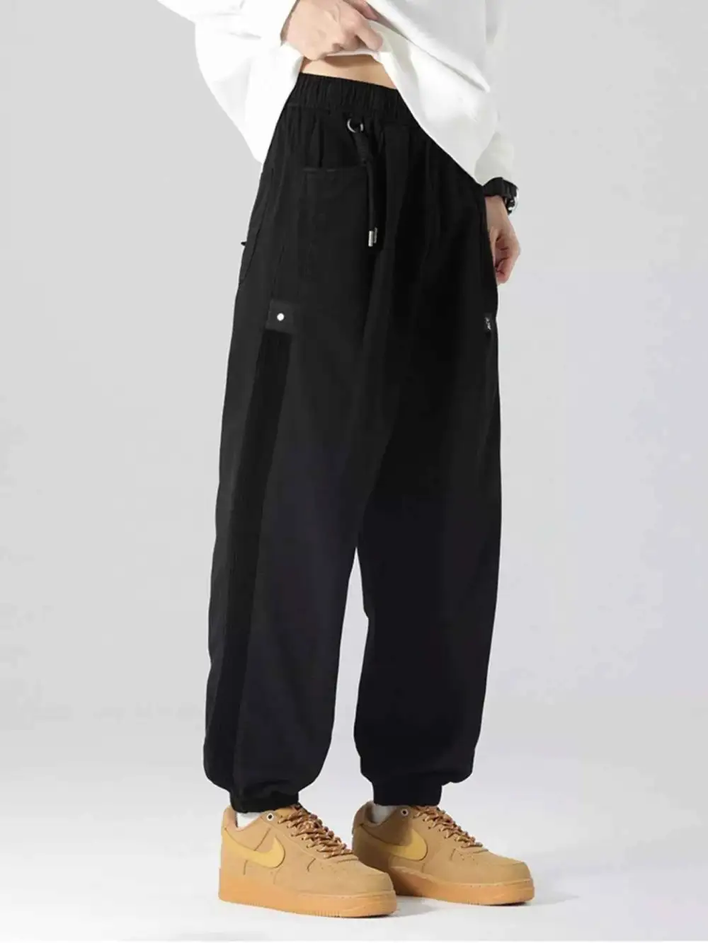 Drawstring Cargo Joggers with Pockets Pants
