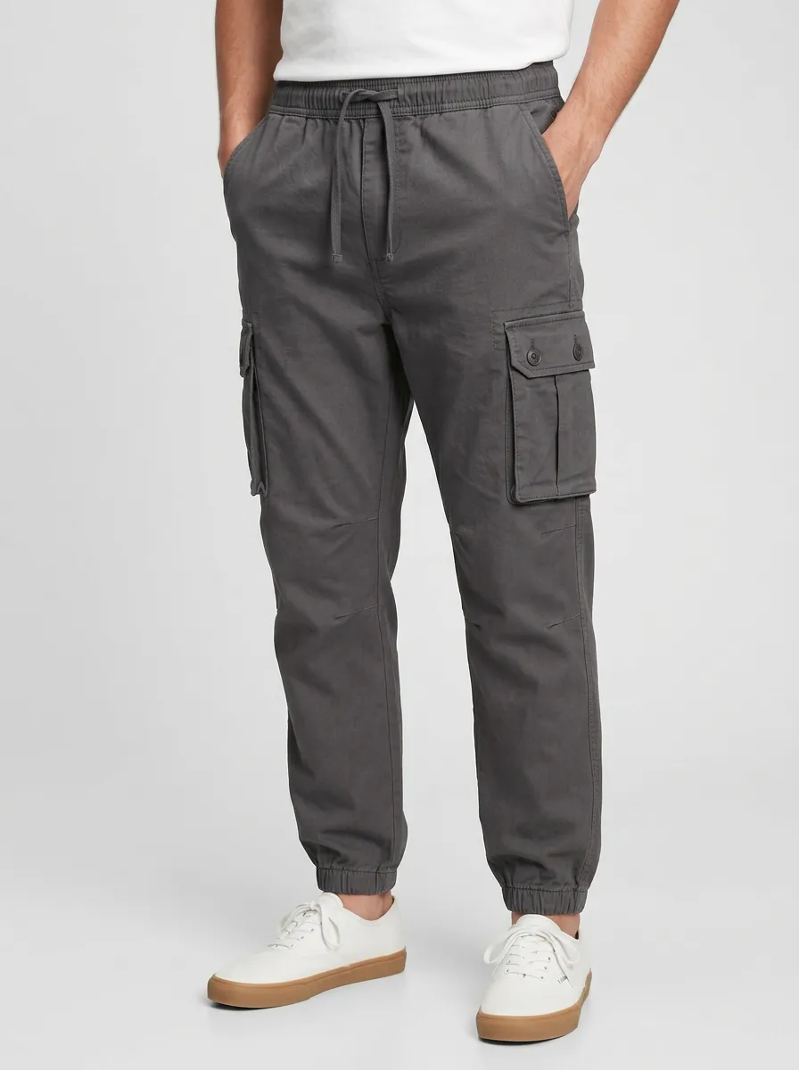 Utility Elastic-Waist Men's Cargo Pants