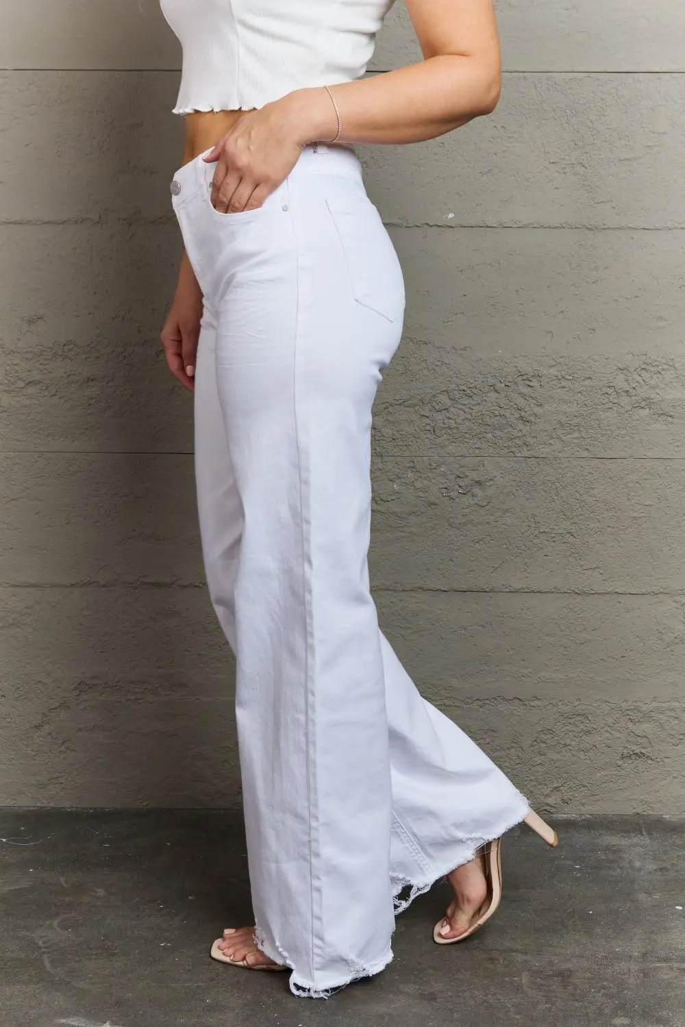 Polished Tiered Denim Jeans