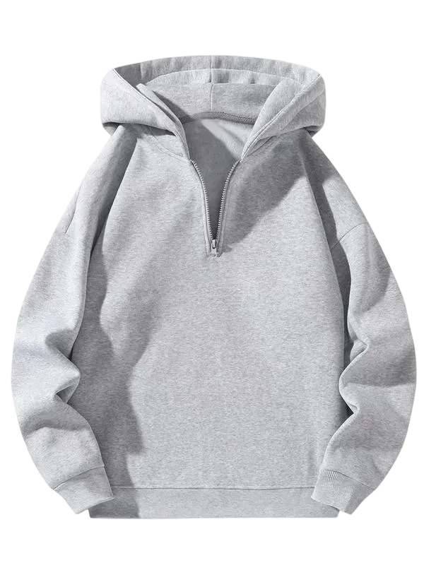 Men's regular fit solid color zip-up hoodie[CLEARANCE ONLY FOR TODAY]