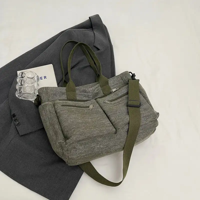 Versatile Utility: Large-Capacity Mesh & Canvas Travel Bag