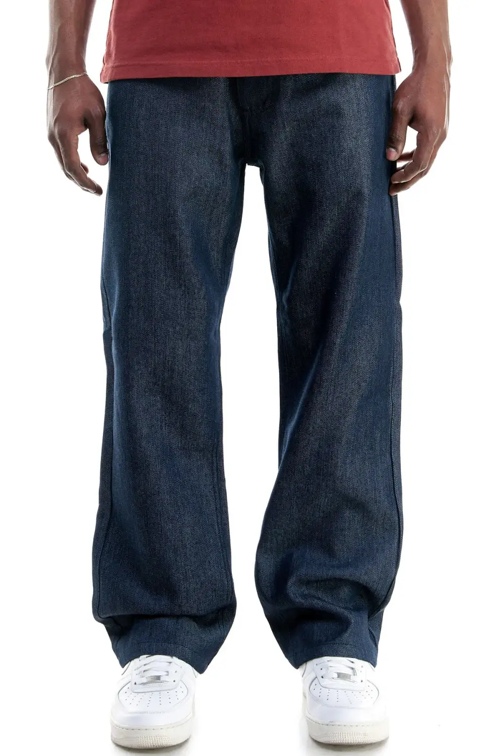 Men's Urban Raw Hem Stretch Relaxed Jeans