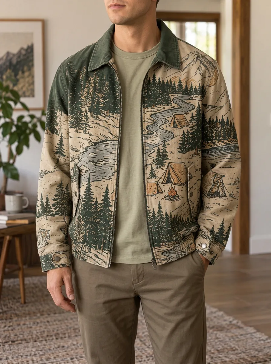 Men's Camping Forest River Rugged Journey Jacket