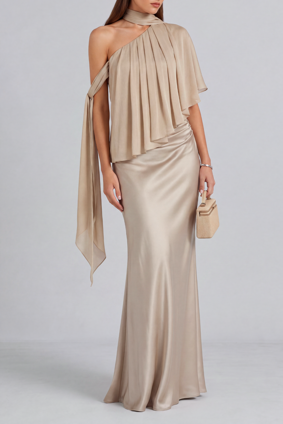 Halter Neck Asymmetrical Matching Skirt Set