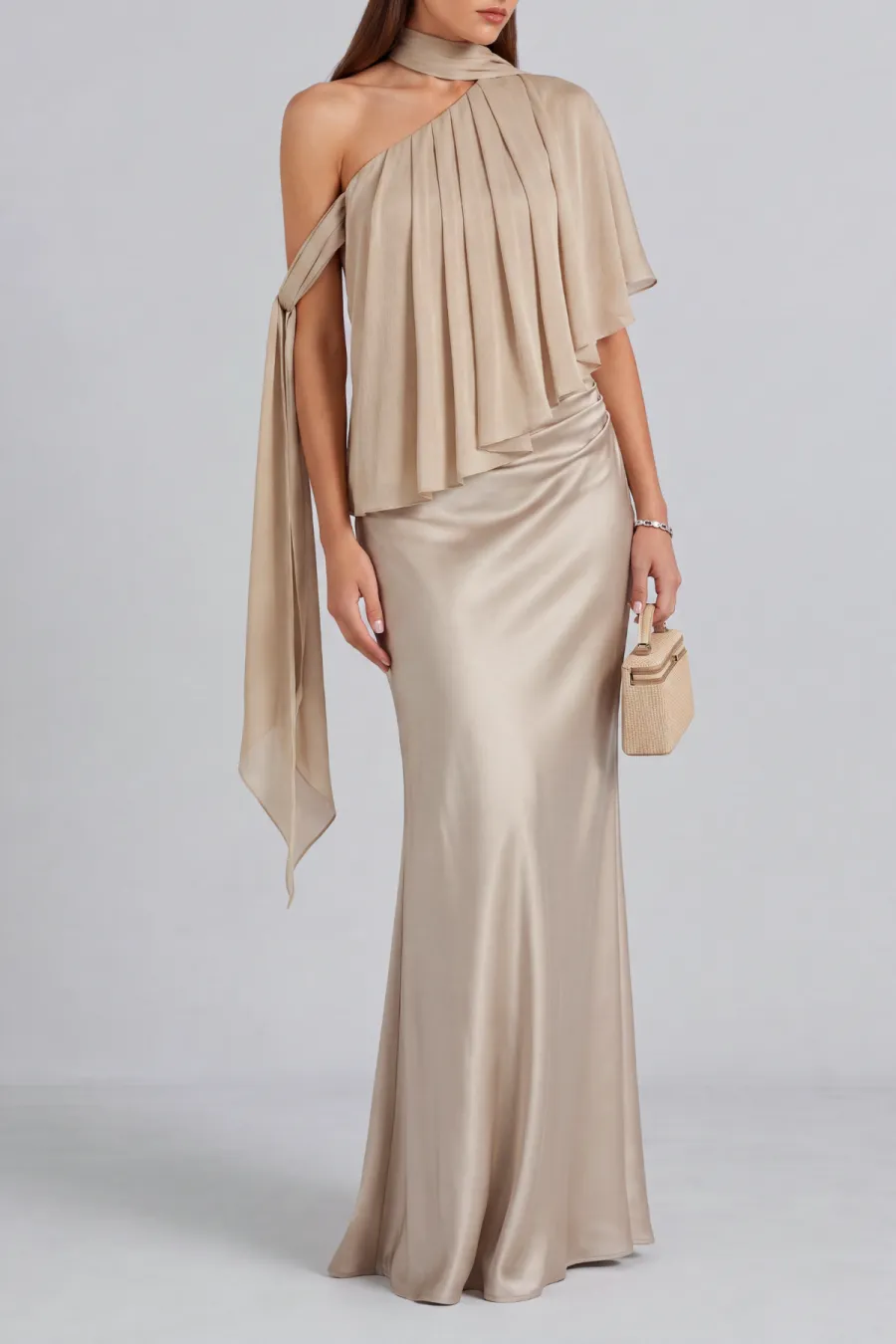 Halter Neck Asymmetrical Matching Skirt Set