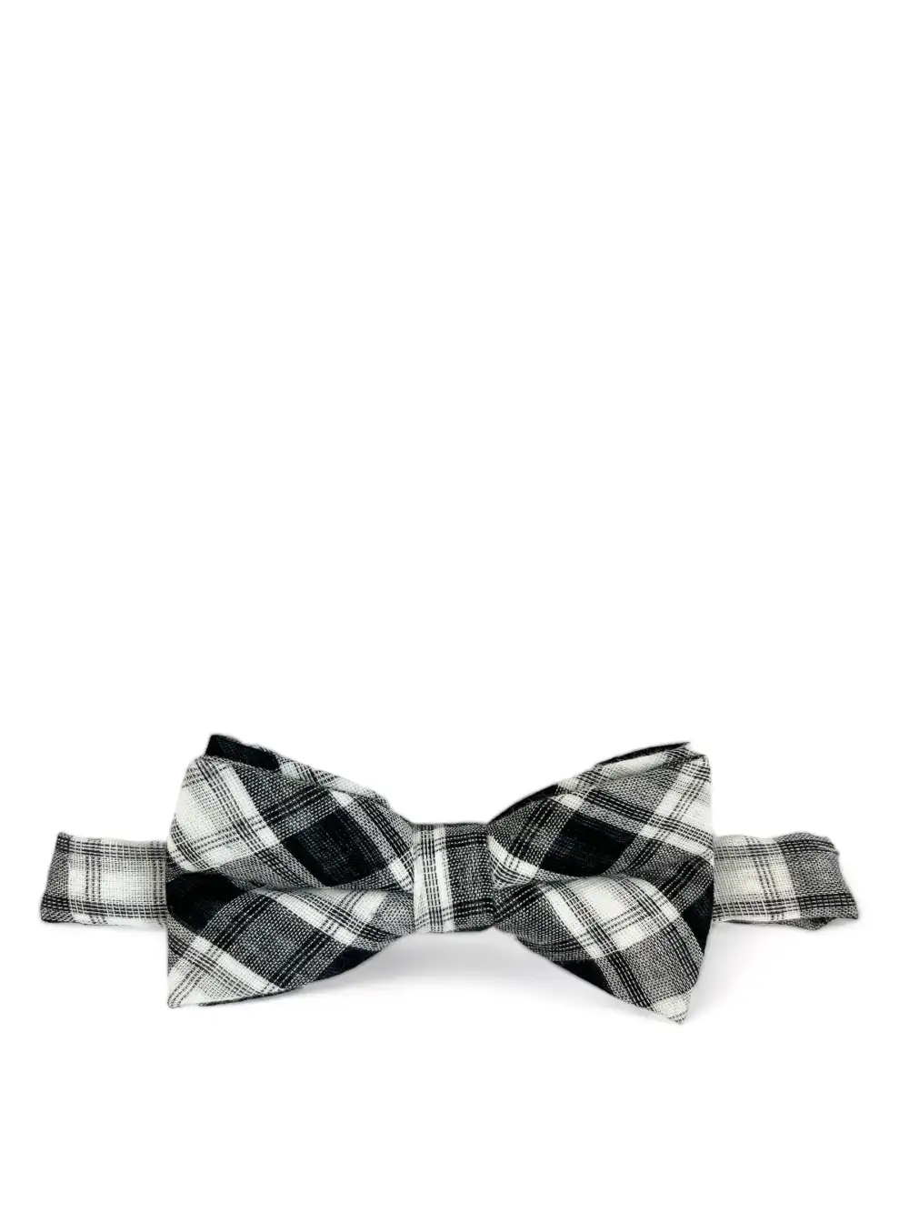 Distinguished Plaid Cotton Linen Bow Tie