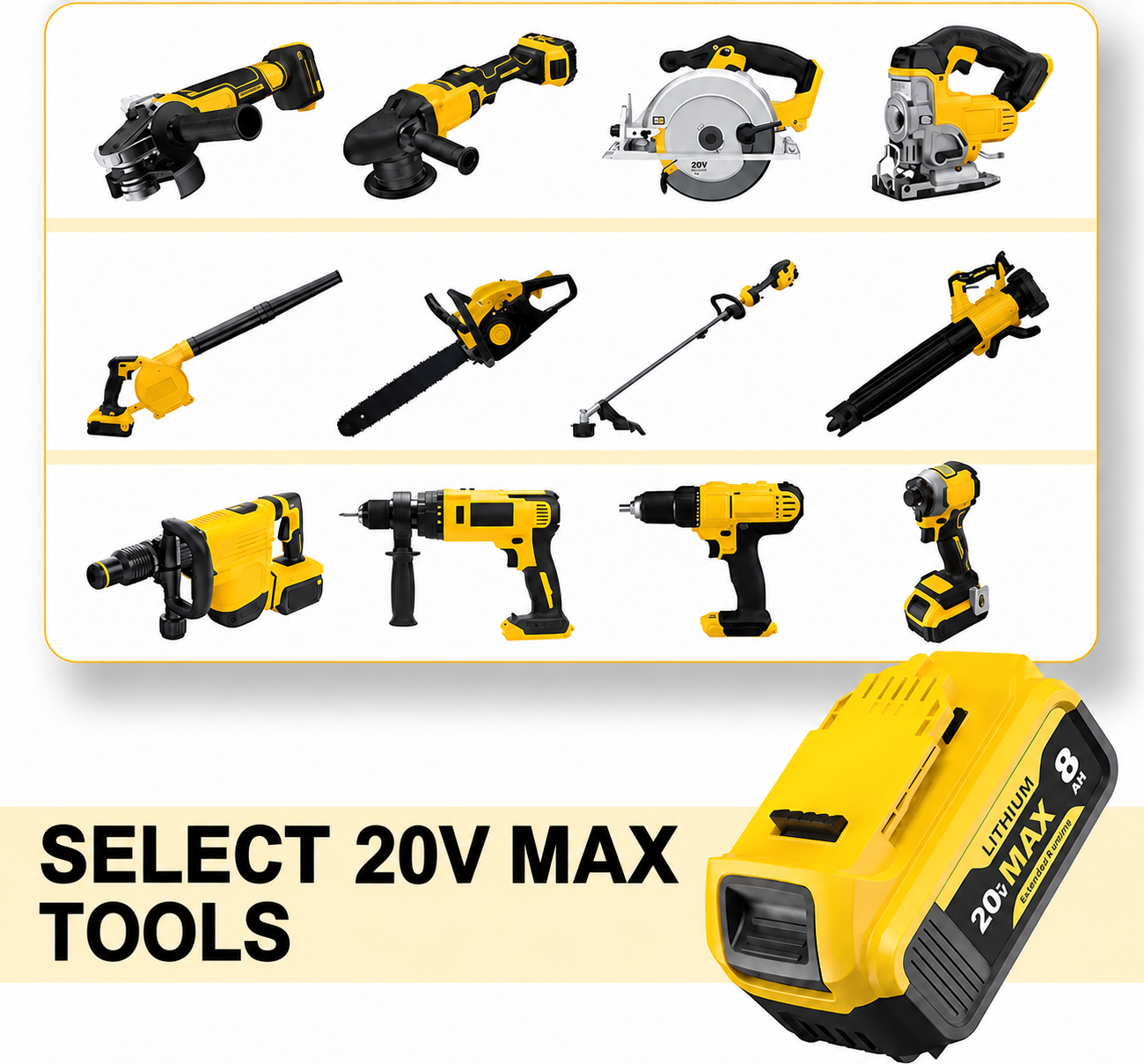 Replacement battery interface for select 20V MAX cordless tools
