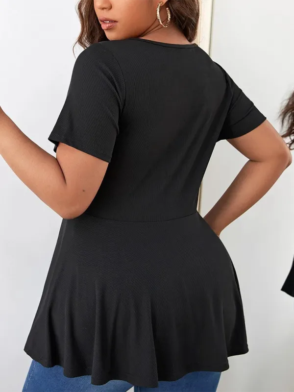 Short-Sleeve Knit Slim-Fit T-Shirt