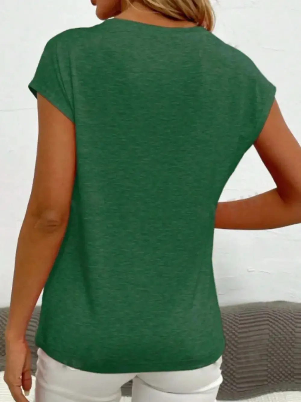 Relaxed V-Neck Short Sleeve T-Shirt