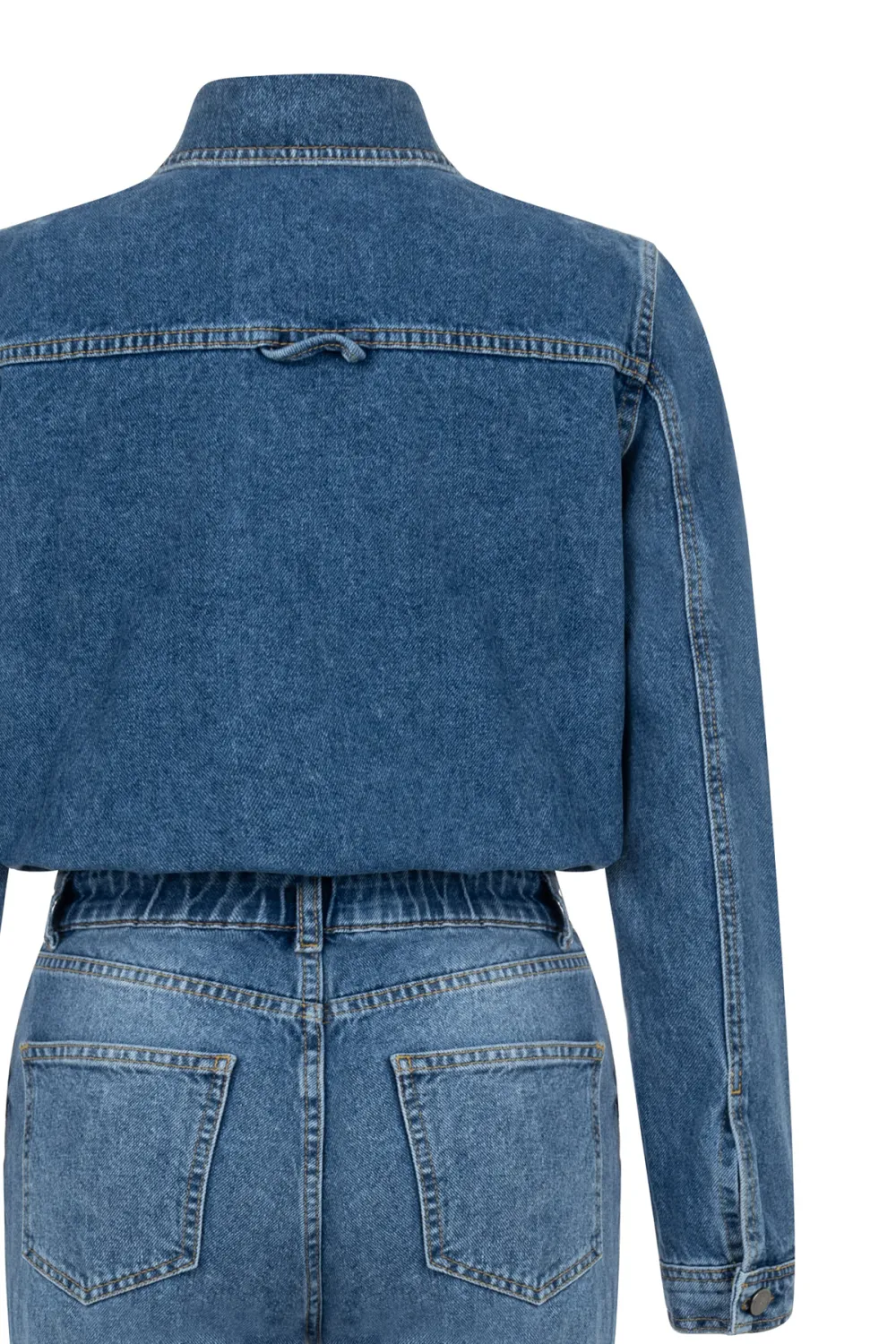 Casual Style Denim Jumpsuit