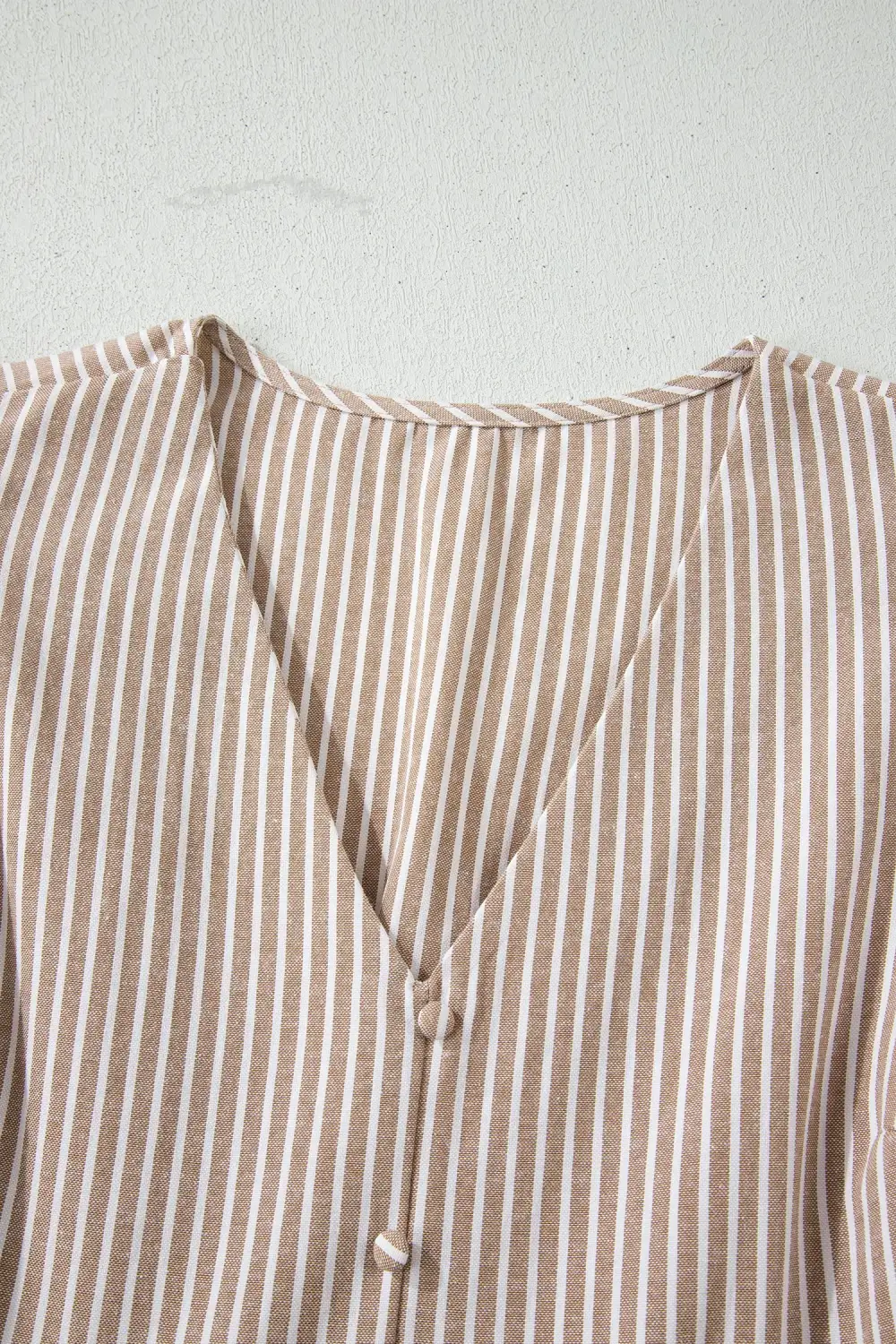 Striped Button Front Slit Maxi Dress